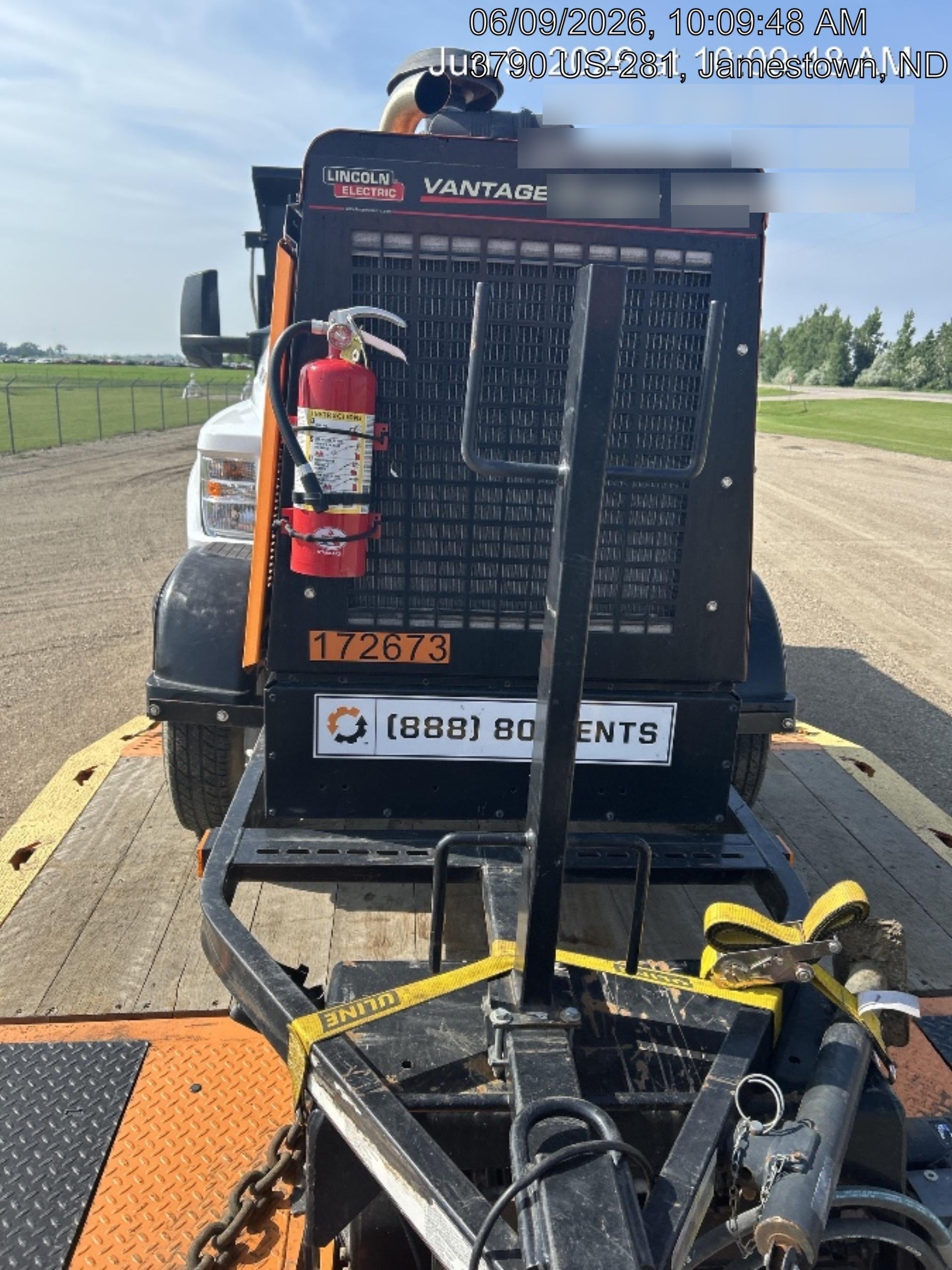 2021 Lincoln Electric Vantage 549X Ready Pak 3, ORANGE (includes trailer, cable rack, fender light kit)