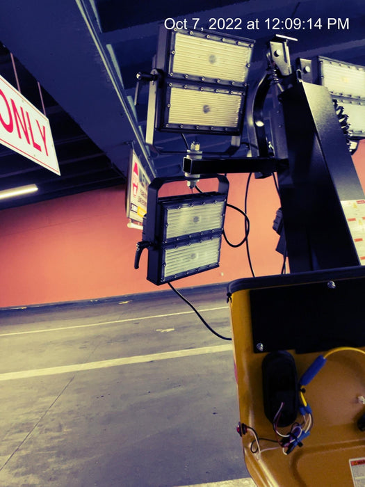 2022 Allmand NLV3GR (4) LED Light Fixture 350W, 23' Vertical Mast, 3kW Prime, Towable, ES Decals, T3