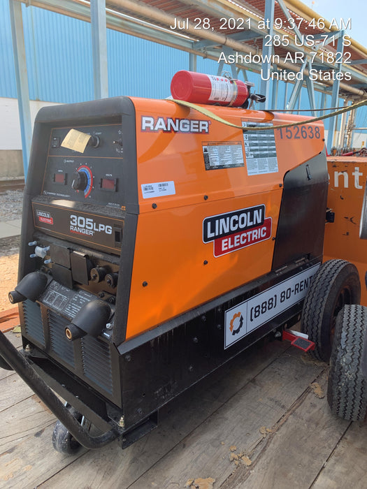 2021 Lincoln Electric Ranger 305 LPG LPG One-Pak (includes undercarriage, tank holder & tank strap) ORANGE