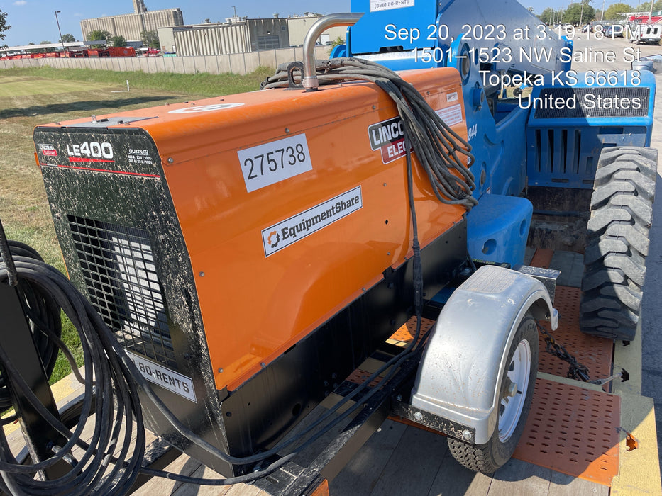 2022 Lincoln Electric LE400 Kubota V1505, Trlr, Cable Rack, Light Kit, ES Decals, T3