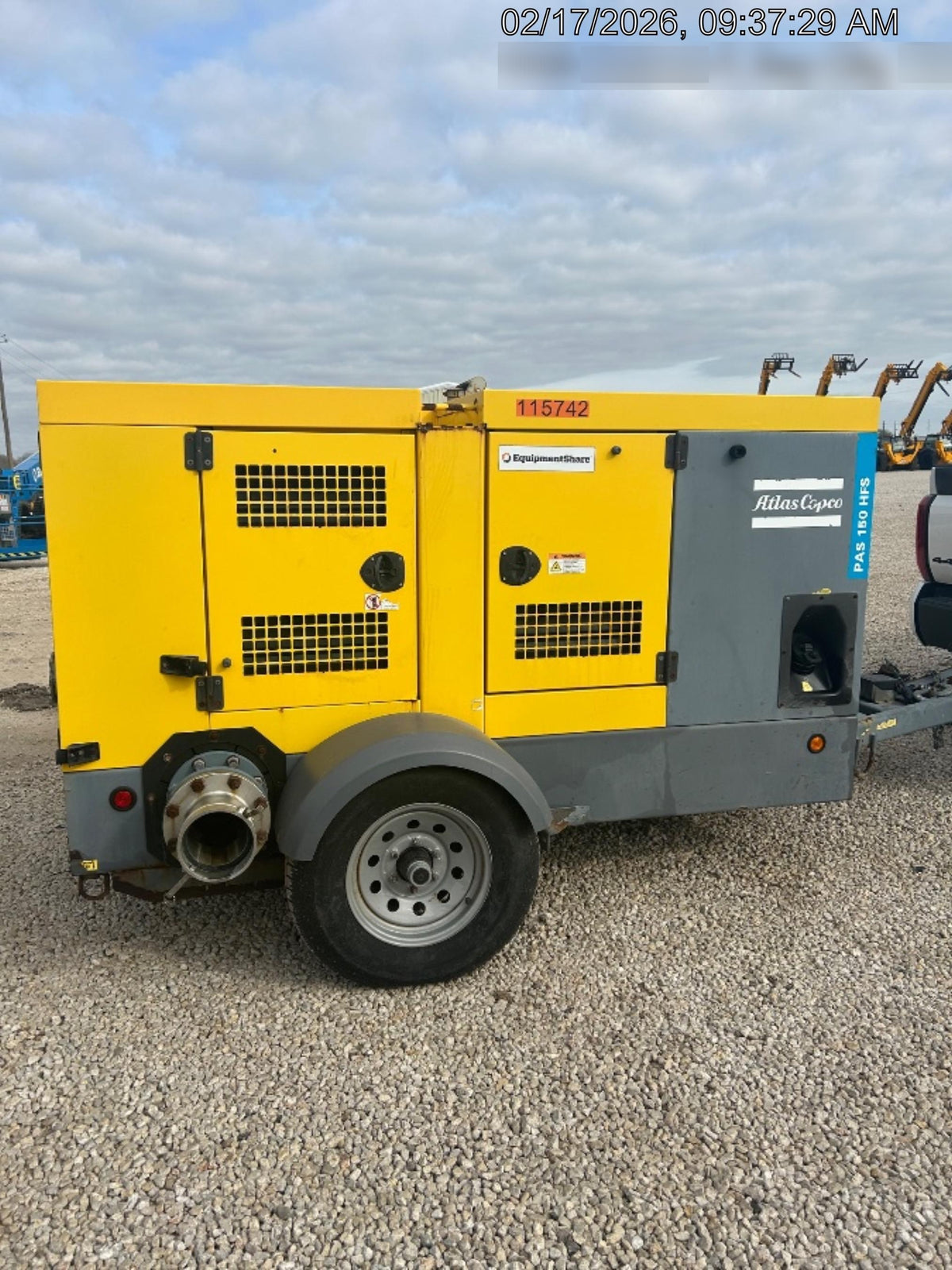 2020 ATLAS COPCO PAS 150 HF CS Enclosed
