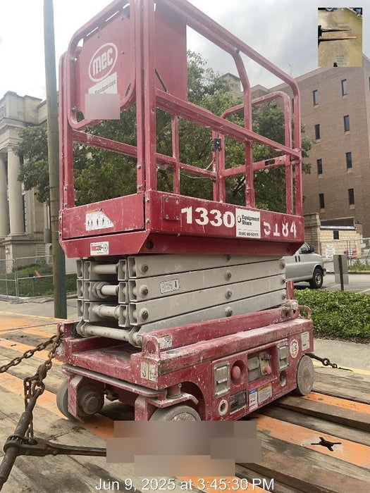 2017 MEC 1330SE 13' Scissor Lift w/2 Year Extended Full Warranty