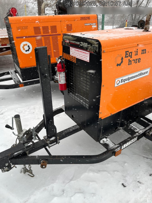 2021 Lincoln Electric Vantage 322 Vantage 322 Ready Pak 3 w/ Decals, ORANGE (includes trailer, cable rack, fender light kit) NO Telematics