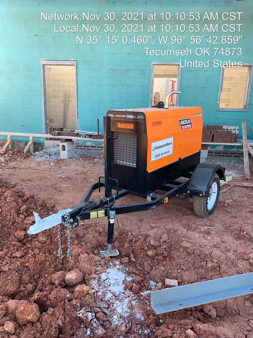 2021 Lincoln Electric Vantage 322 Vantage 322 Ready Pak 3 w/ Decals, ORANGE (includes trailer, cable rack, fender light kit) NO Telematics