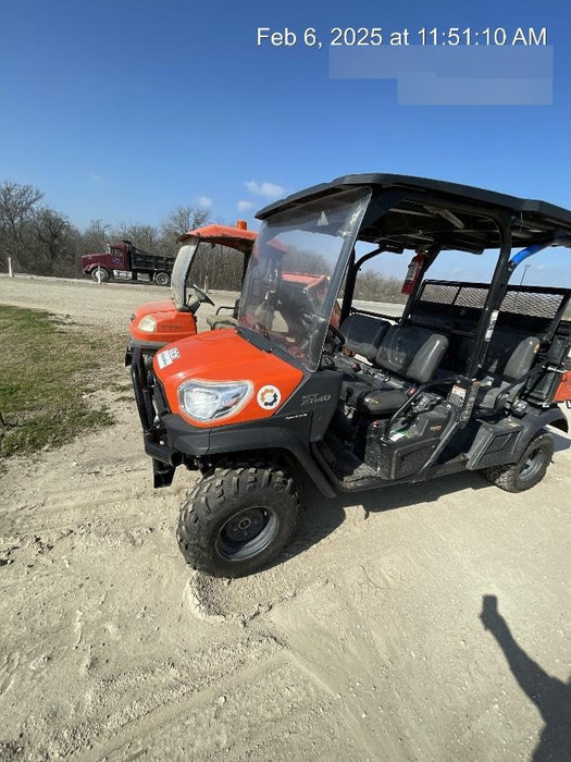 2021 Kubota RTV-X1140W-H Plastic Canopy, Windshield Acrylic Clear, LED Strobe Light, Wire Harness Kit, Back up Alarm