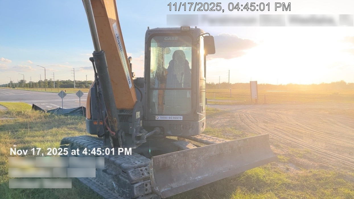 2018 Case CX80C CLOSED CAB, A/C, RUBBER TRACKS PADS, 7'-2" ARM