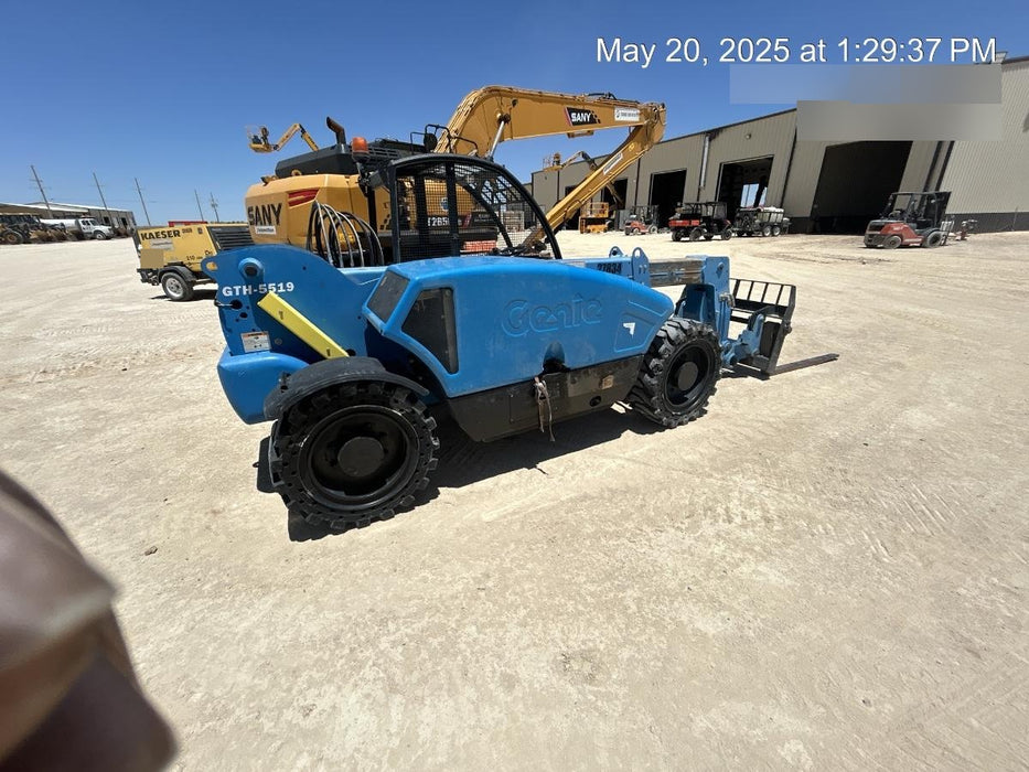 2019 Genie GTH-5519 Canopy, Solid RT Tires, LED Work Lights, Beacon w/48" Carriage, 48" Forks