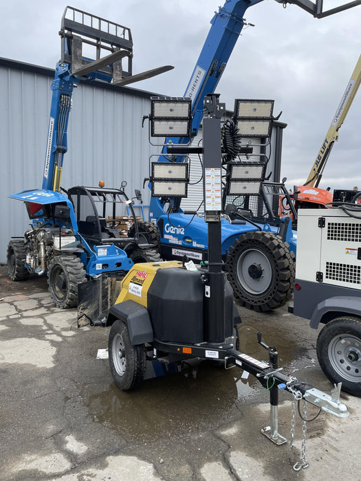 2022 Allmand NLV3GR (4) LED Light Fixture 350W, 23' Vertical Mast, 3kW Prime, Towable, ES Decals, T3