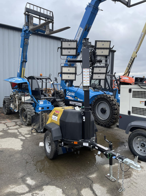 2022 Allmand NLV3GR (4) LED Light Fixture 350W, 23' Vertical Mast, 3kW Prime, Towable, ES Decals, T3