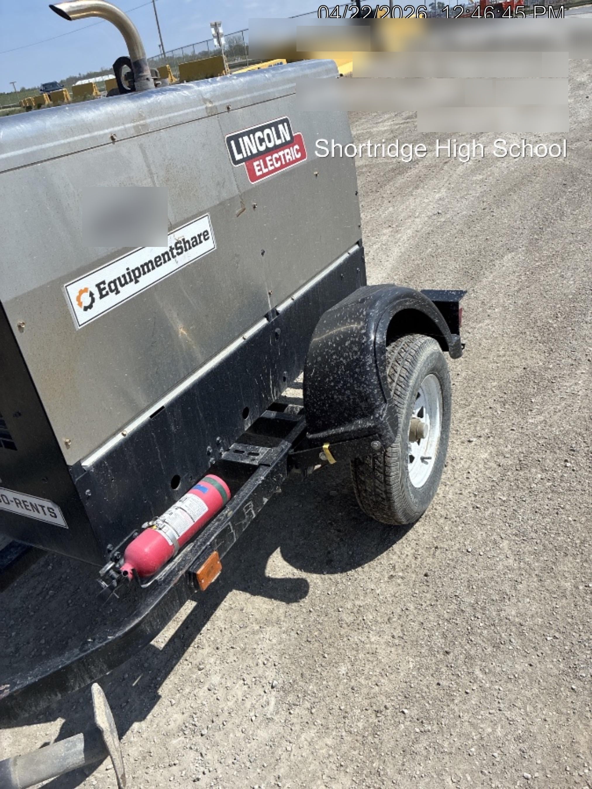2019 Lincoln Electric Vantage 322 Ready-Pak 3, Two Wheel Trailer, Fender and Light Kit, Cable Rack