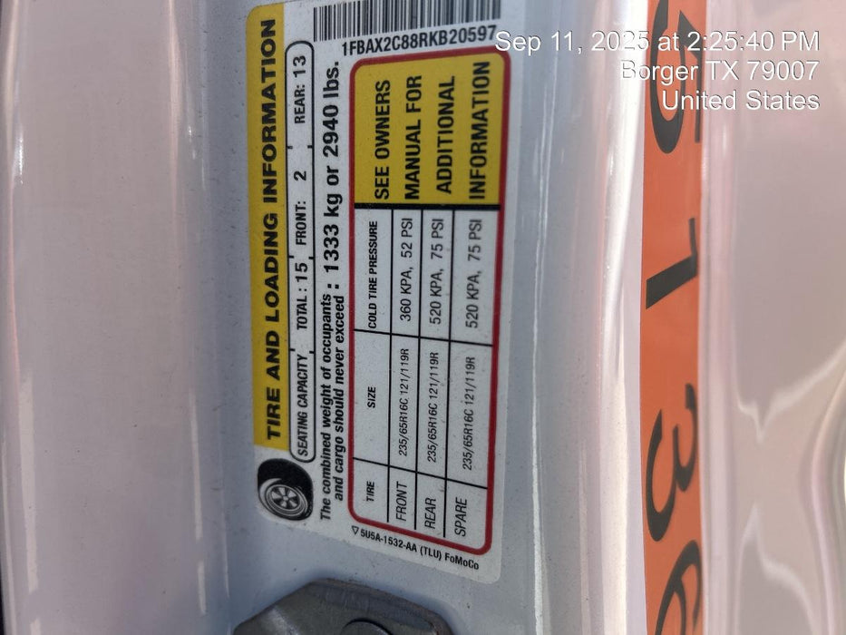 2024 FORD Transit 350 Rental