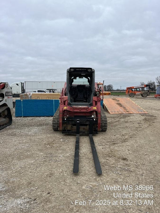 2018 Takeuchi TL12V2C Takeuchi TL12V2C Cab Skid Steer Track Loader, 80" HD dirt bucket with 9 teeth