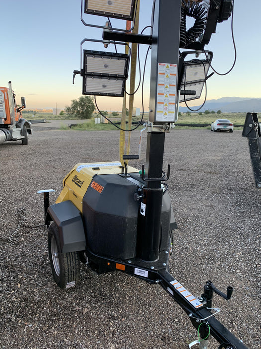 2022 Allmand NLV3GR (4) LED Light Fixture 350W, 23' Vertical Mast, 3kW Prime, Towable, ES Decals, T3