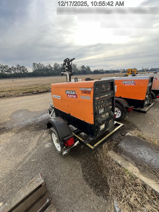 2021 Lincoln Electric Vantage 322 Vantage 322 Ready Pak 3 w/ Decals, ORANGE (includes trailer, cable rack, fender light kit) NO Telematics
