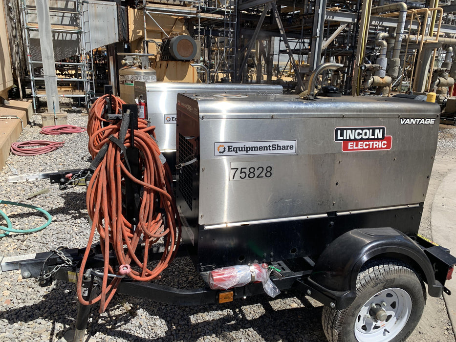 2020 Lincoln Electric Vantage 322 Welder Ready-Pak 3, w/ GPS & Decals (includes trailer, cable rack, fender light kit)