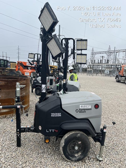 2024 Wacker Neuson LTT4 Diesel, Kohler KDW702, Deep Sea Controller, Auto Start, LED 320W, Bypass Outlet, T3