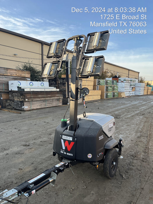 2024 Wacker Neuson LTT4 Diesel, Kohler KDW702, Deep Sea Controller, Auto Start, LED 320W, Bypass Outlet, T3