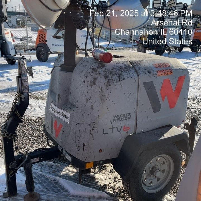 2019 Wacker Neuson LTV6L-MH Wacker Neuson LTV6L Mobile Light Tower w/Fuel Level Sensor Installed