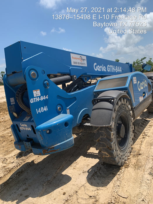 2018 Genie GTH-844 GTH-844 w/Open ROPS, Solid Tires, beacon/work lights, 60" carriage/forks