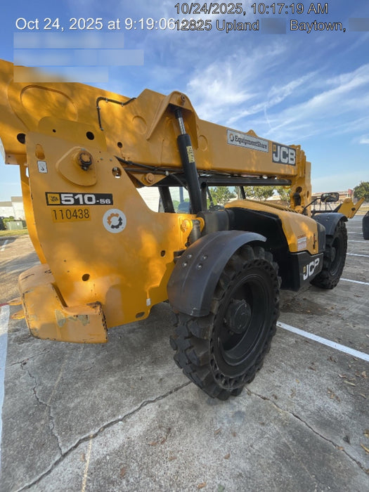2020 JCB 510-56 Canopy, Solid Tires, Work Lights, Beacon, Aux Hydraulics, Back up Alarm, Lifting Eye, ES Decals