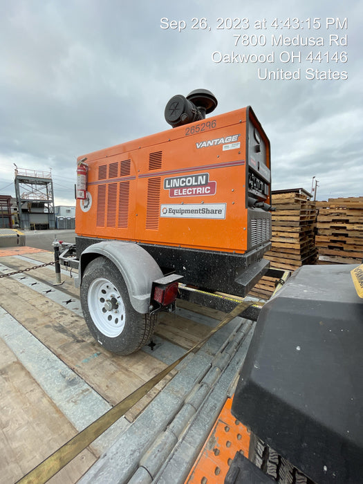 2022 Lincoln Electric Vantage 549X Crosslink Technology, Trailer Mounted, ES Decals, T3