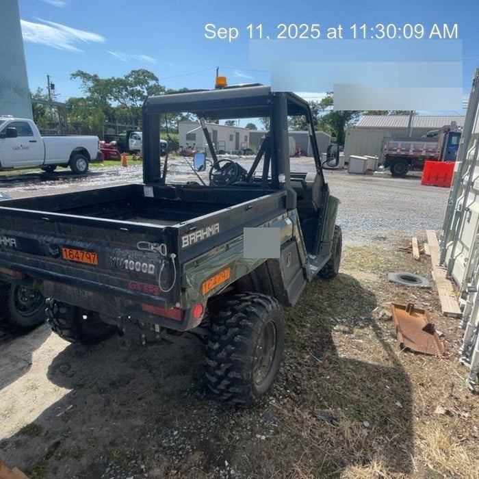 2021 Yanmar YU1000 Canopy, Steel Wheel, Poly WindShield, Beacon, Backup Alarm