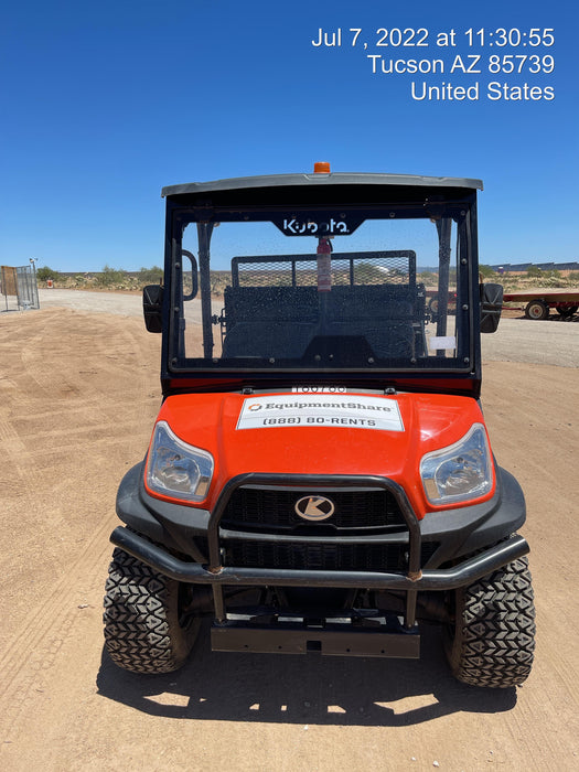 2021 Kubota RTV-X1140W-H Plastic Canopy, Windshield Acrylic Clear, LED Strobe Light, Wire Harness Kit, Back up Alarm