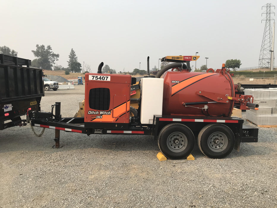 2020 Ditch Witch HX30 500G Spoils Tank, 80G Water Tank, 48" Lance, #3 Nozzel, VT9H 500 GAL HYD TRAILER
