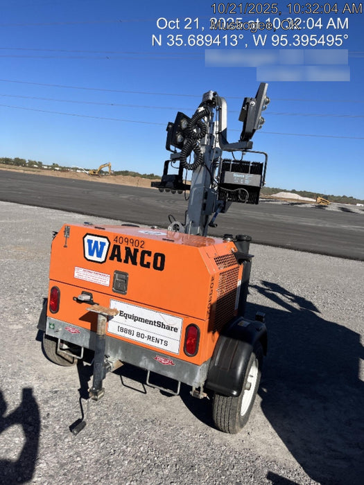 2024 Wanco WLTT-4MM4K Diesel, Deep Sea Controller, Shore Power Plug, Auto Start, (4) 350W LED Floodlights, 4kW Generator, 60 Gal Fuel Tank, 2" Ball, T3
