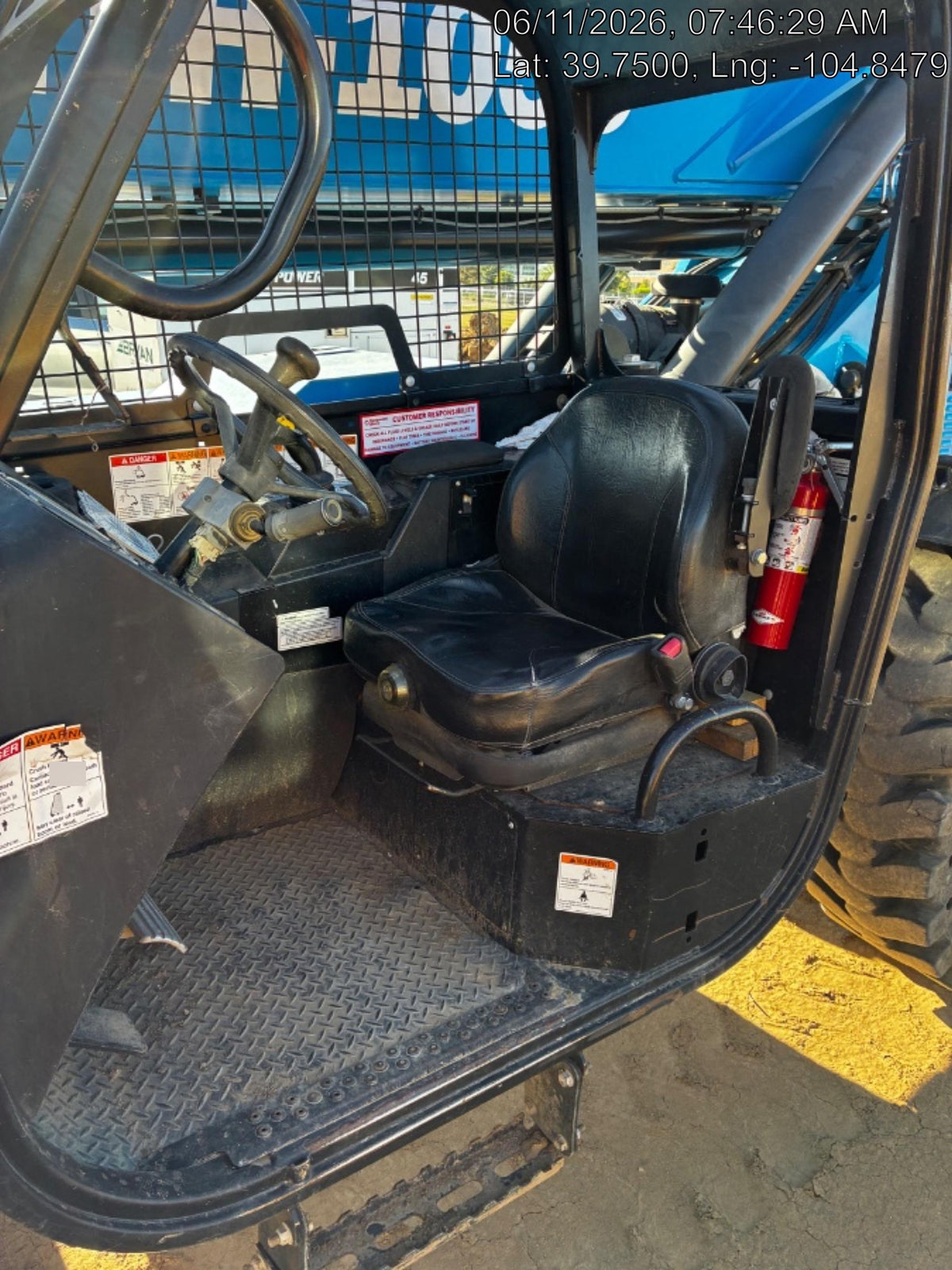 2018 Genie GTH-1056 GTH-1056 w/Open ROPS, Solid Tires, Work Lights, 60" carriage/forks, cab mesh, beacon