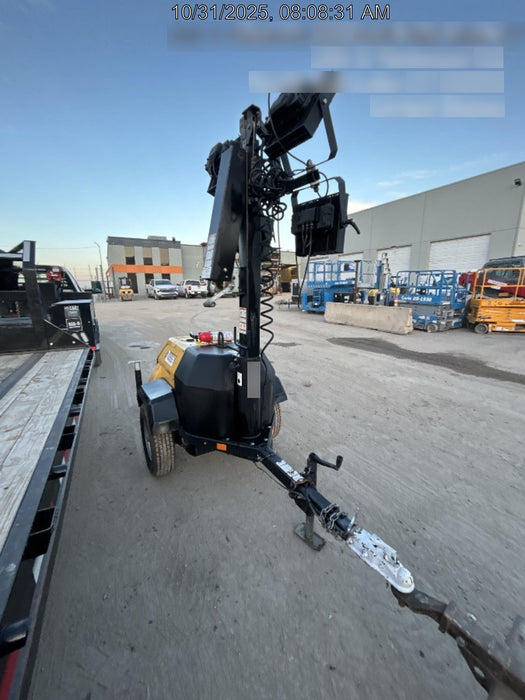 Allmand NLV3GR (4) LED Light Fixture 350W, 23' Vertical Mast, 3kW Prime, Towable, Deep Sea L401, Leveling Jacks, Yanmar T4F 5.8hp