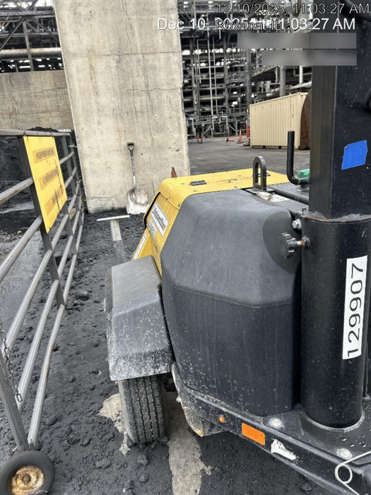 2021 Allmand NLV3GR (4) LED Light Fixture 350W, 23' Vertical Mast, 3kW Prime, Towable, Deep Sea L401, Leveling Jacks, Yanmar T4F 5.8hp