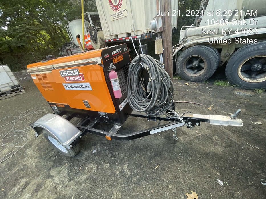 2022 Lincoln Electric LE400 Kubota V1505, Trlr, Cable Rack, Light Kit, ES Decals, T3