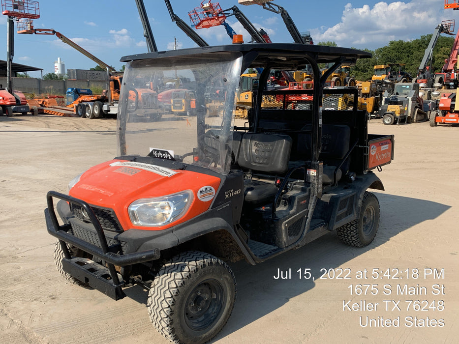 2021 Kubota RTV-X1140W-H Plastic Canopy, Windshield Acrylic Clear, LED Strobe Light, Wire Harness Kit, Back up Alarm