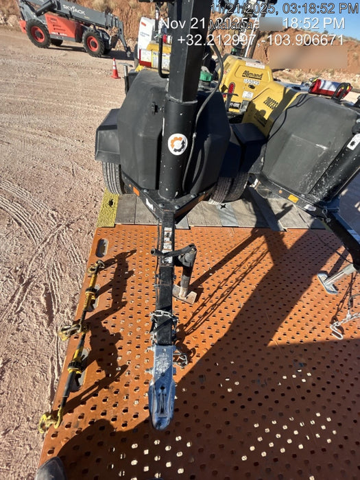 2022 Allmand NLV3GR (4) LED Light Fixture 350W, 23' Vertical Mast, 3kW Prime, Towable, ES Decals, T3