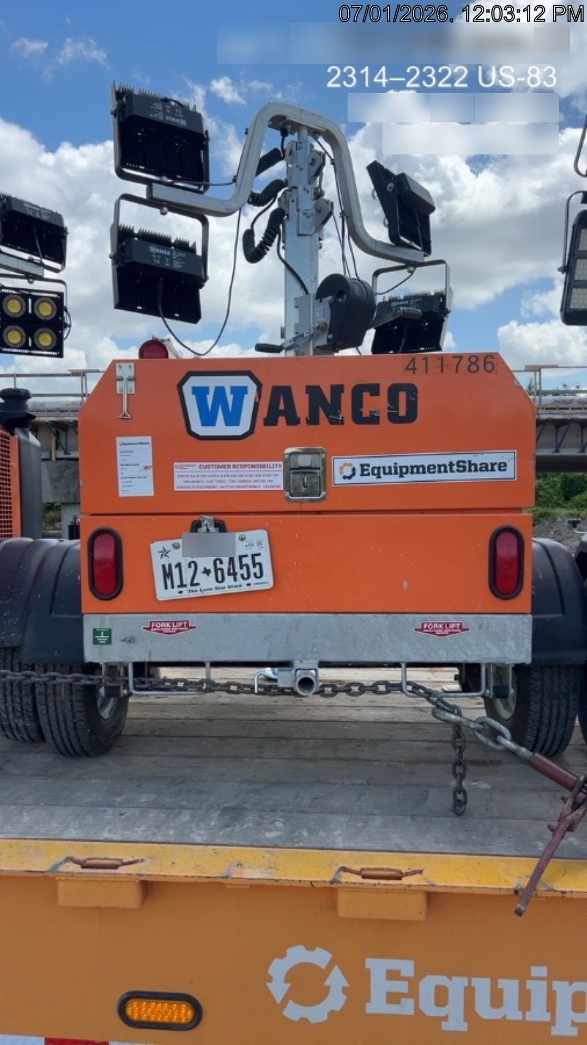 2024 Wanco WLTT-4MM4K Diesel, Deep Sea Controller, Shore Power Plug, Auto Start, (4) 350W LED Floodlights, 4kW Generator, 60 Gal Fuel Tank, 2" Ball, T3