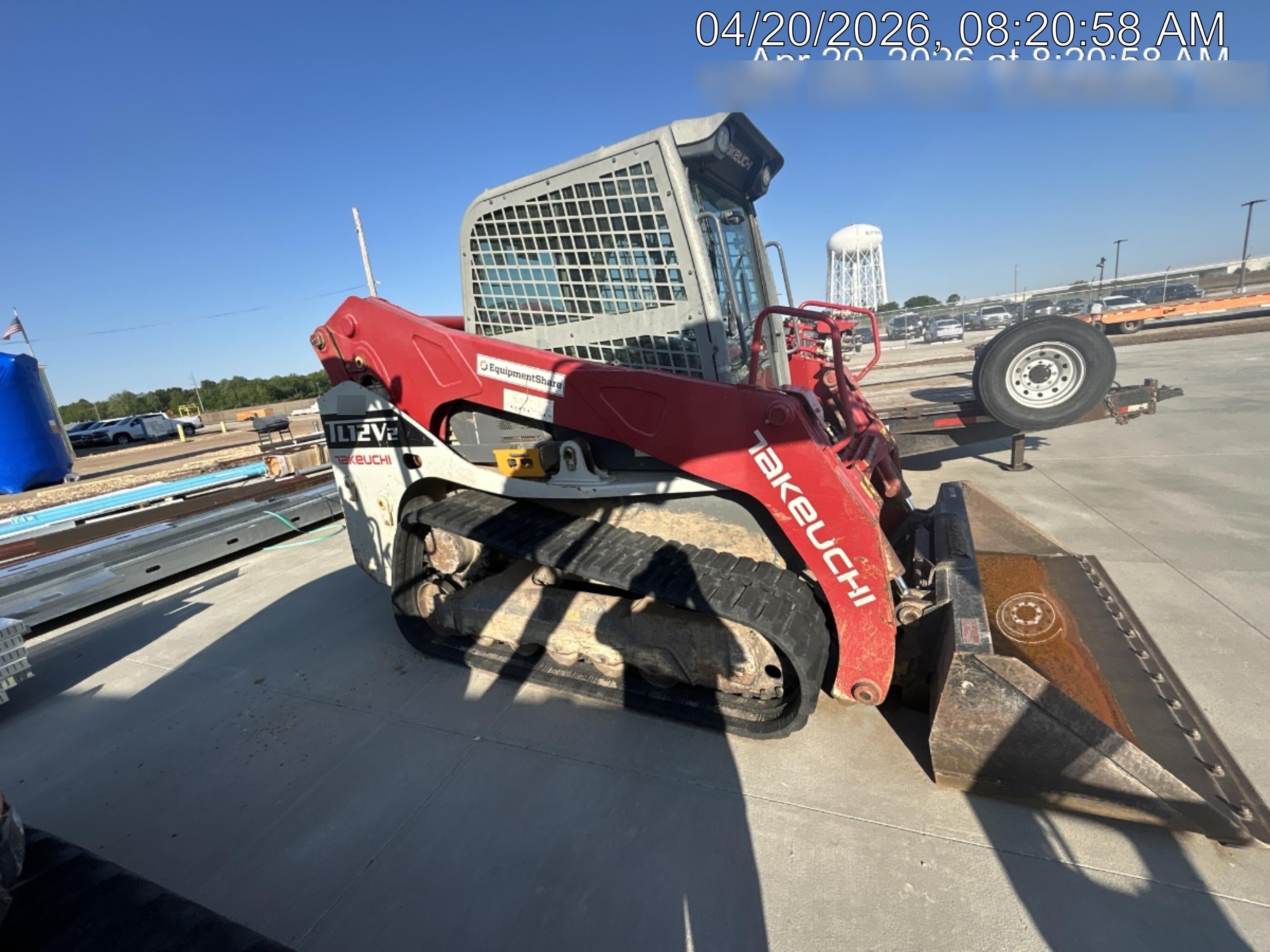 2018 Takeuchi TL12V2C Takeuchi TL12V2C Cab Skid Steer Track Loader, 80" HD dirt bucket with 9 teeth