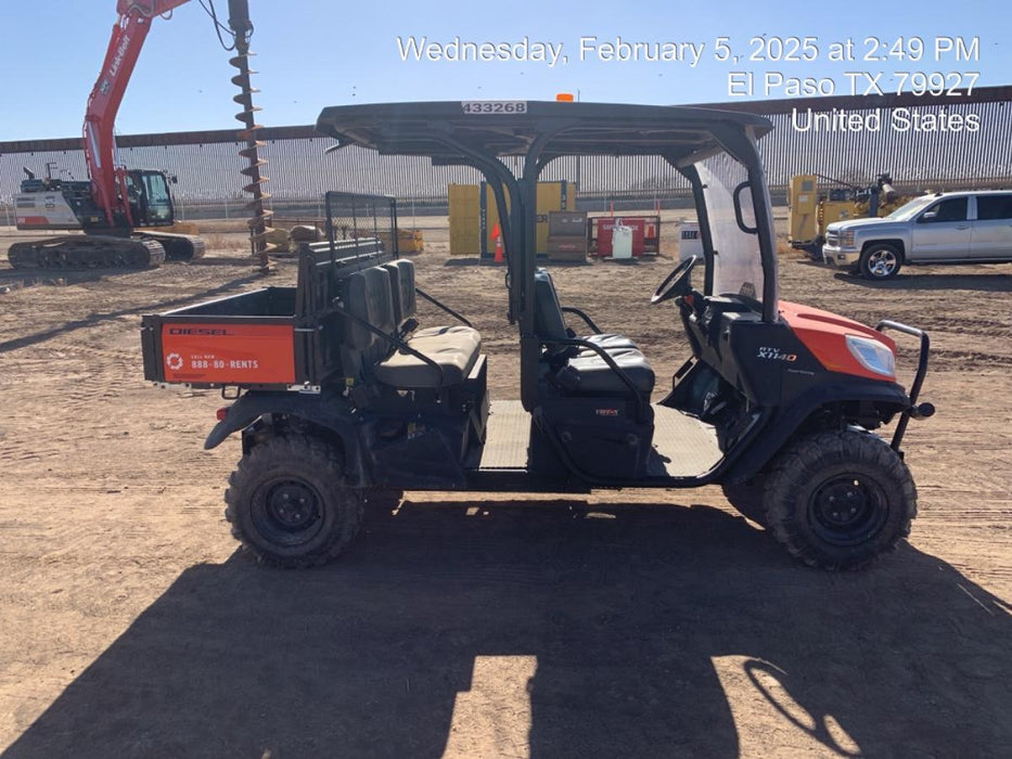 2024 Kubota RTV-X1140W-H 4WD, LED Strobe, Windshield Acrylic Clear, Plastic Canopy, Wire Harness Kit, Backup Alarm