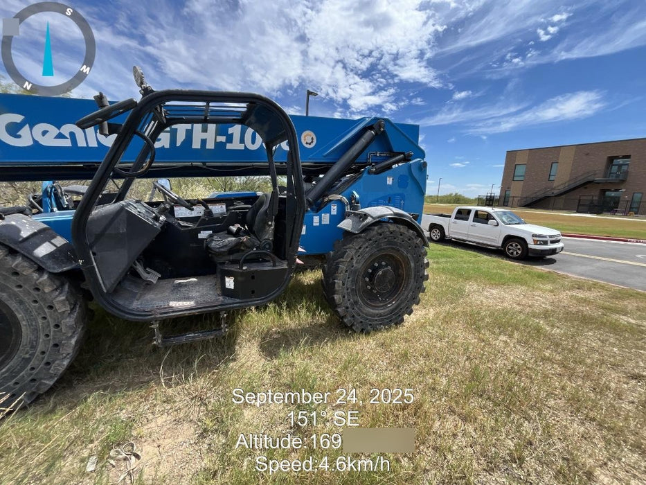 2018 Genie GTH-1056 GTH-1056 w/Open ROPS, Solid Tires, Work Lights, 60" carriage/forks, cab mesh, beacon