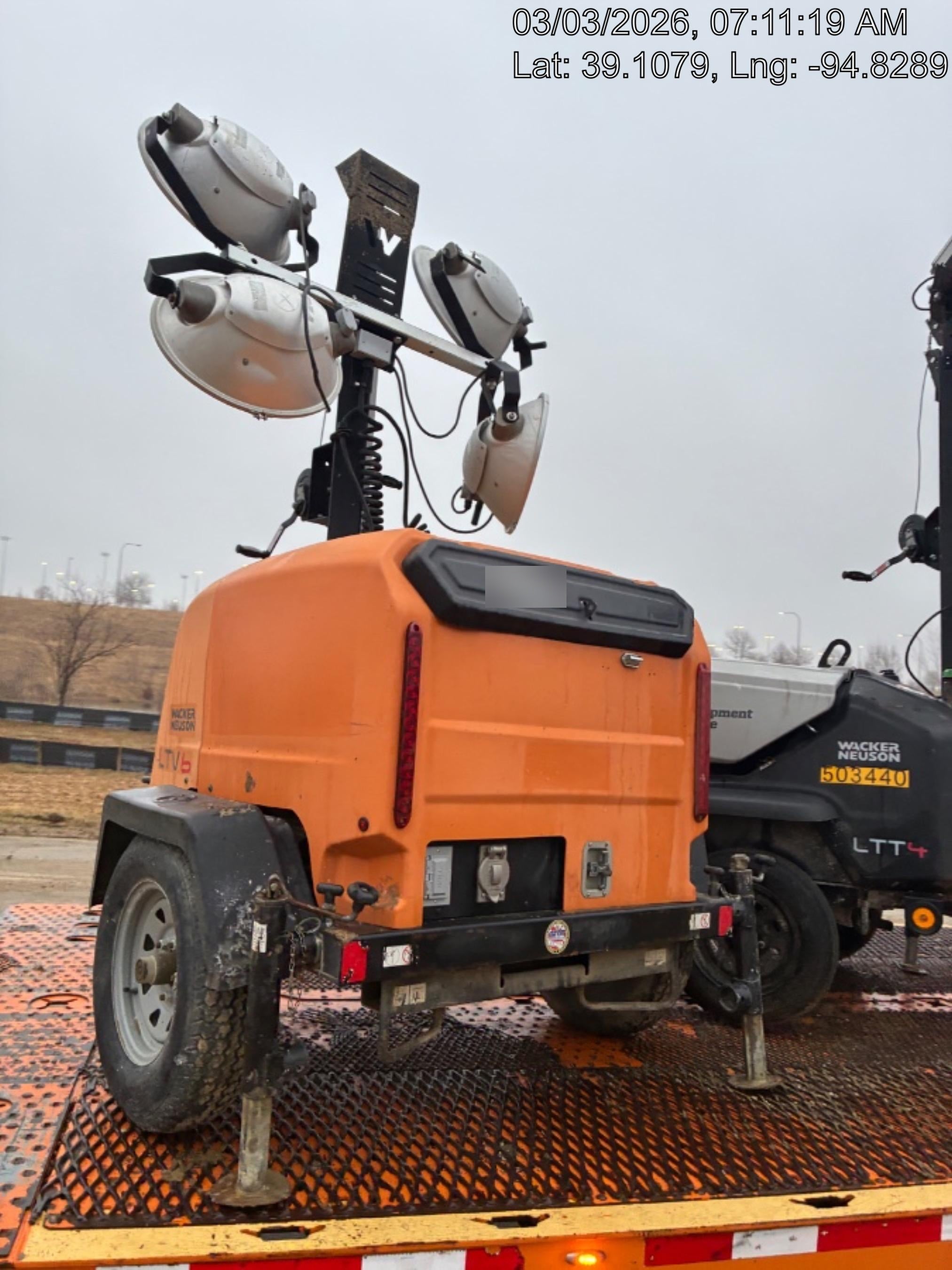 2022 Allmand NLV3GR (4) LED Light Fixture 350W, 23' Vertical Mast, 3kW Prime, Towable, Deep Sea L401, Leveling Jacks, Yanmar T4F 5.8hp