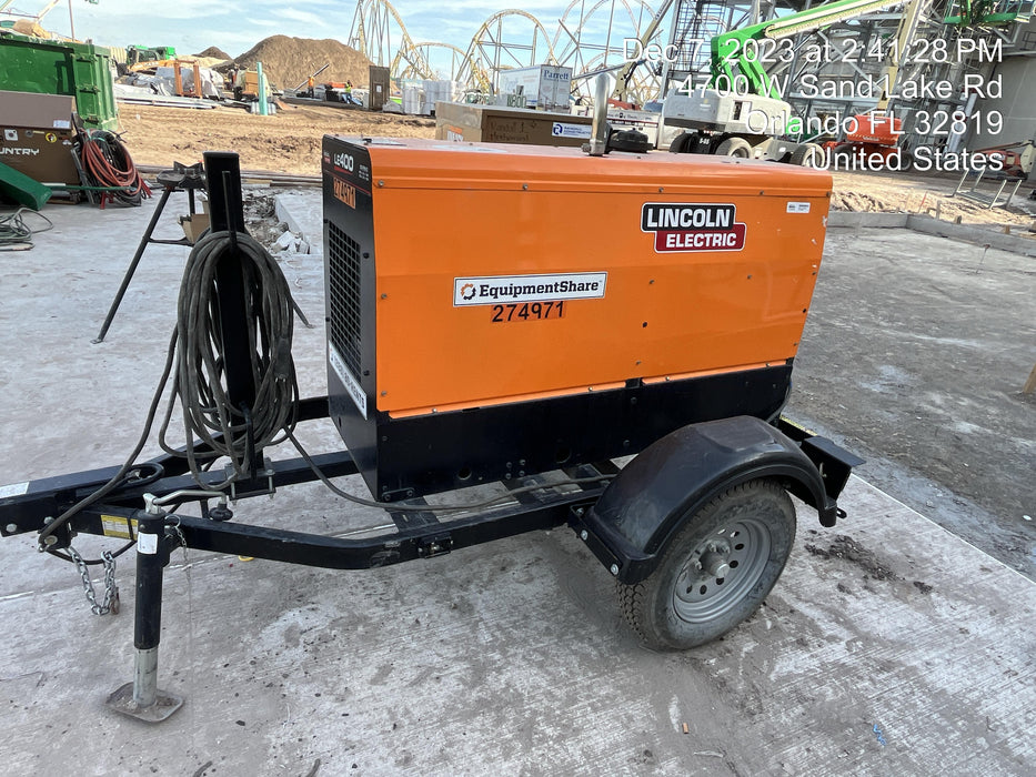 2022 Lincoln Electric LE400 Kubota V1505, Trlr, Cable Rack, Light Kit, ES Decals, T3