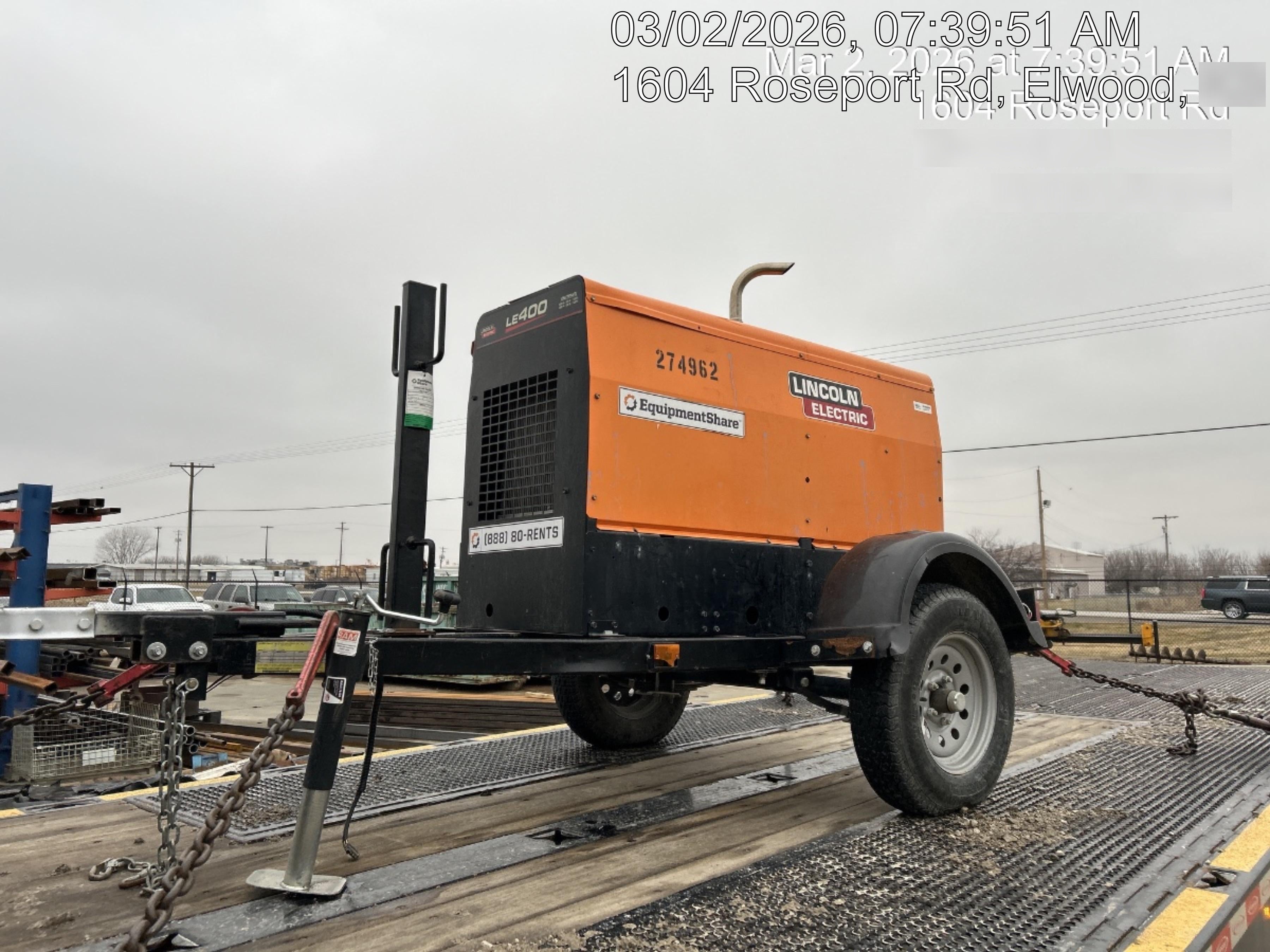 2022 Lincoln Electric LE400 Kubota V1505, Trlr, Cable Rack, Light Kit, ES Decals, T3