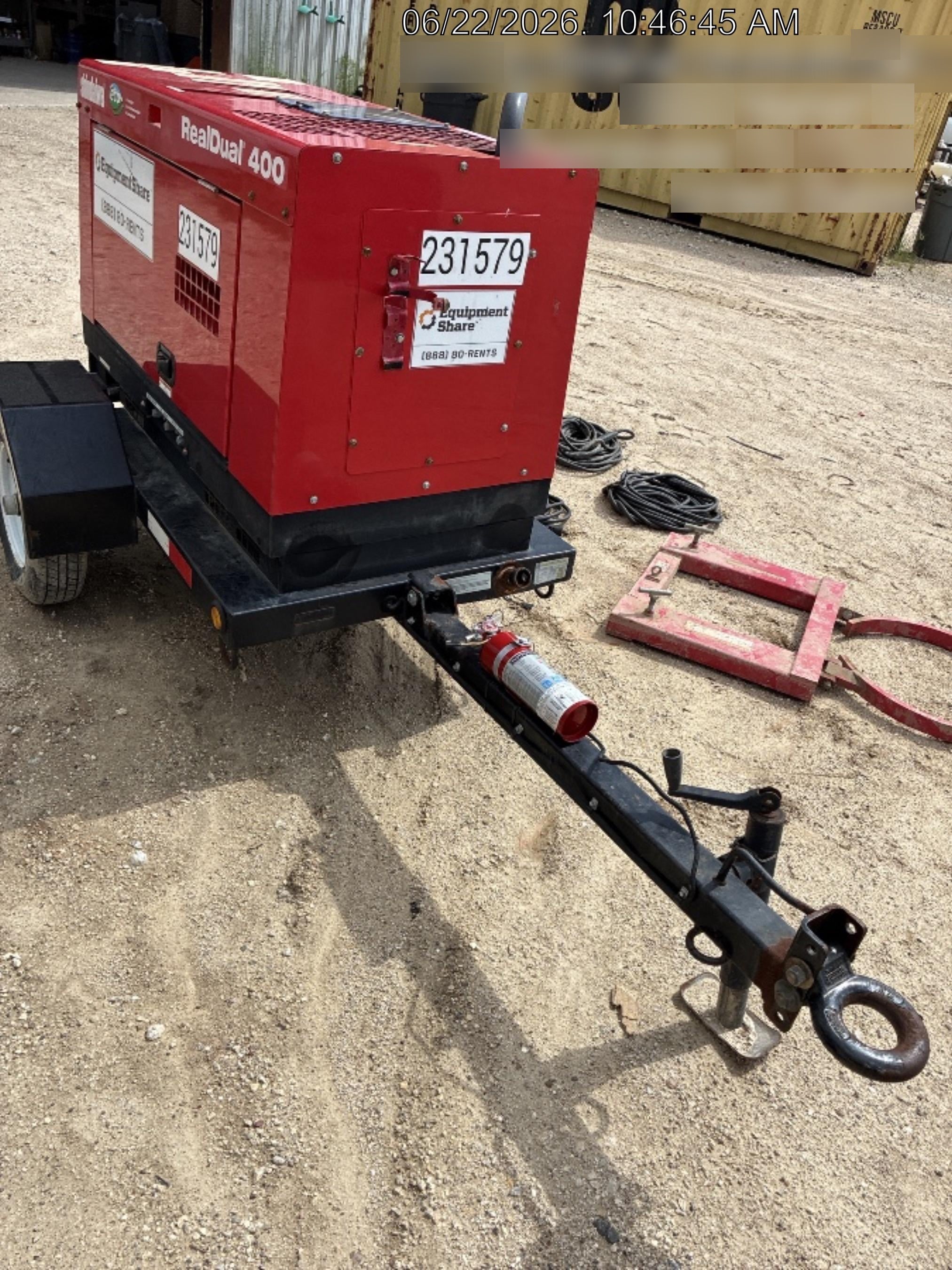 2022 Shindaiwa DGW400MDL Kubota D902 Engine, 23 HP, Dual Op Welder, Wire, Arc, Droop Stick, Tig, and CC Stick Functionality, Simulphase, 3 Phase and 1 Phase Gen Output, Single Axle NB Trlr, Slr Trckl Chrg 12V 12W, Fire Ext