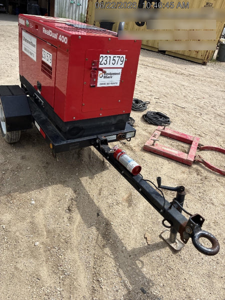 2022 Shindaiwa DGW400MDL Kubota D902 Engine, 23 HP, Dual Op Welder, Wire, Arc, Droop Stick, Tig, and CC Stick Functionality, Simulphase, 3 Phase and 1 Phase Gen Output, Single Axle NB Trlr, Slr Trckl Chrg 12V 12W, Fire Ext