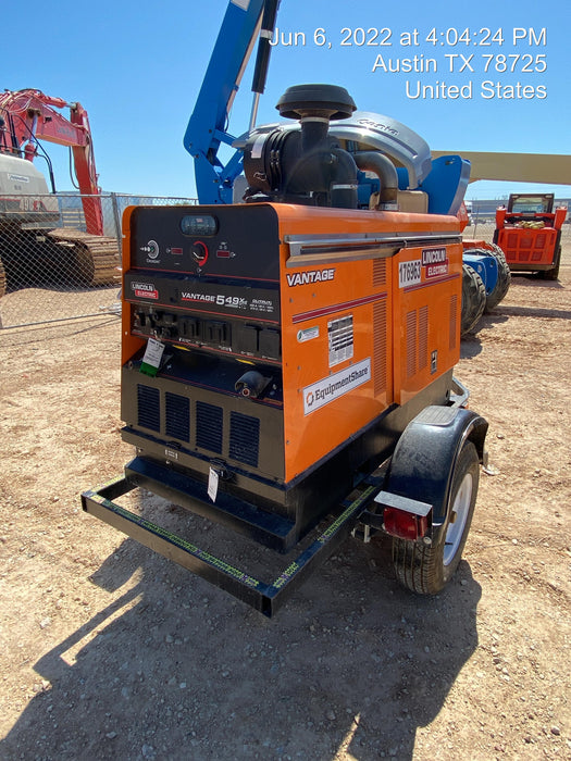 2021 Lincoln Electric Vantage 549X Ready Pak 3, ORANGE (includes trailer, cable rack, fender light kit)