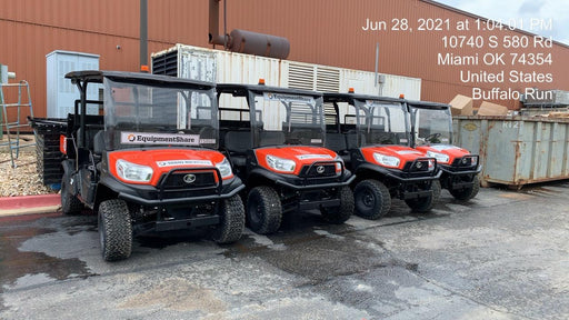 2021 Kubota RTV-X1140W-H Plastic Canopy, Windshield Acrylic Clear, LED Strobe Light, Wire Harness Kit, Back up Alarm