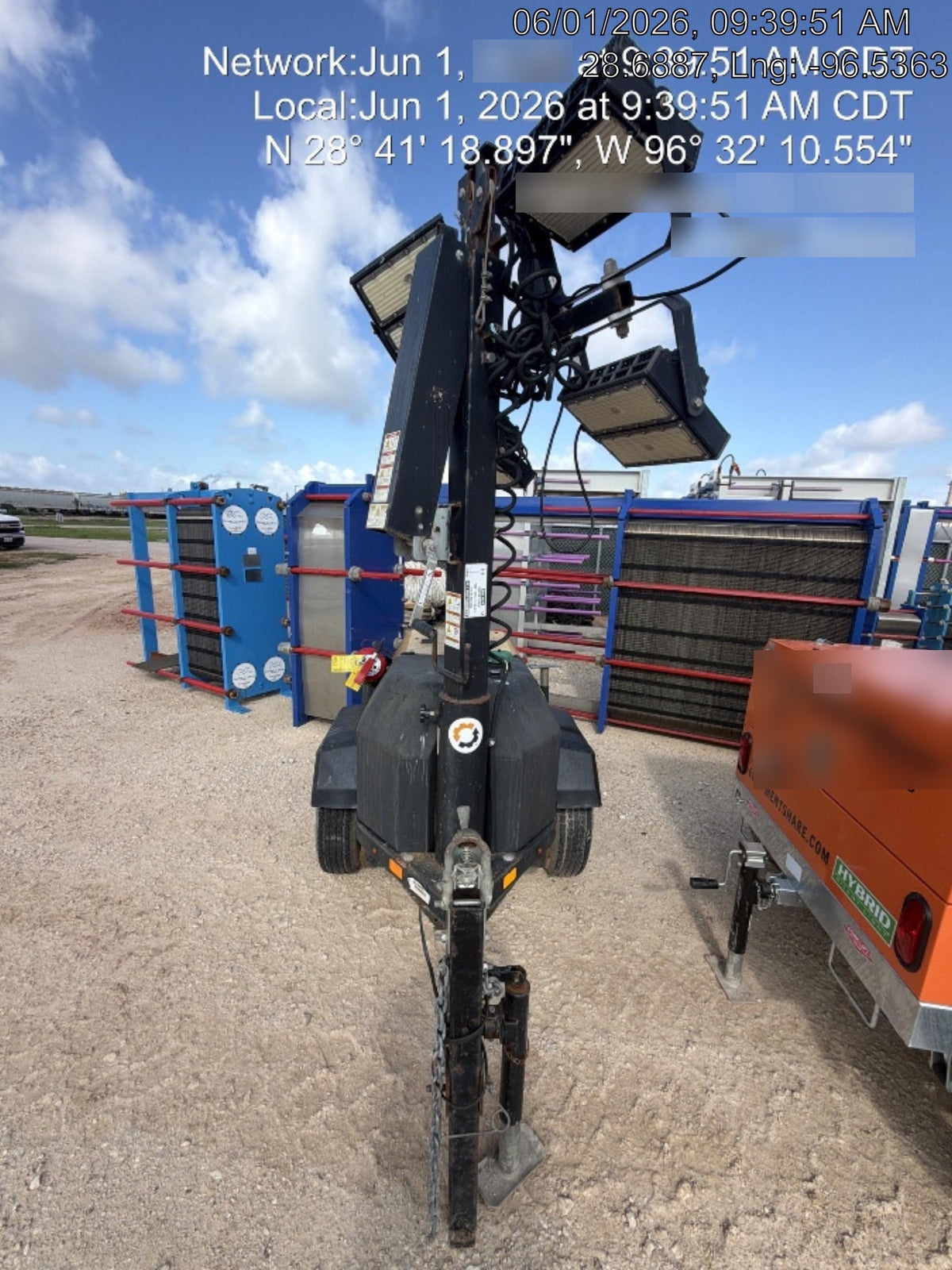 2022 Allmand NLV3GR (4) LED Light Fixture 350W, 23' Vertical Mast, 3kW Prime, Towable, Deep Sea L401, Leveling Jacks, Yanmar T4F 5.8hp