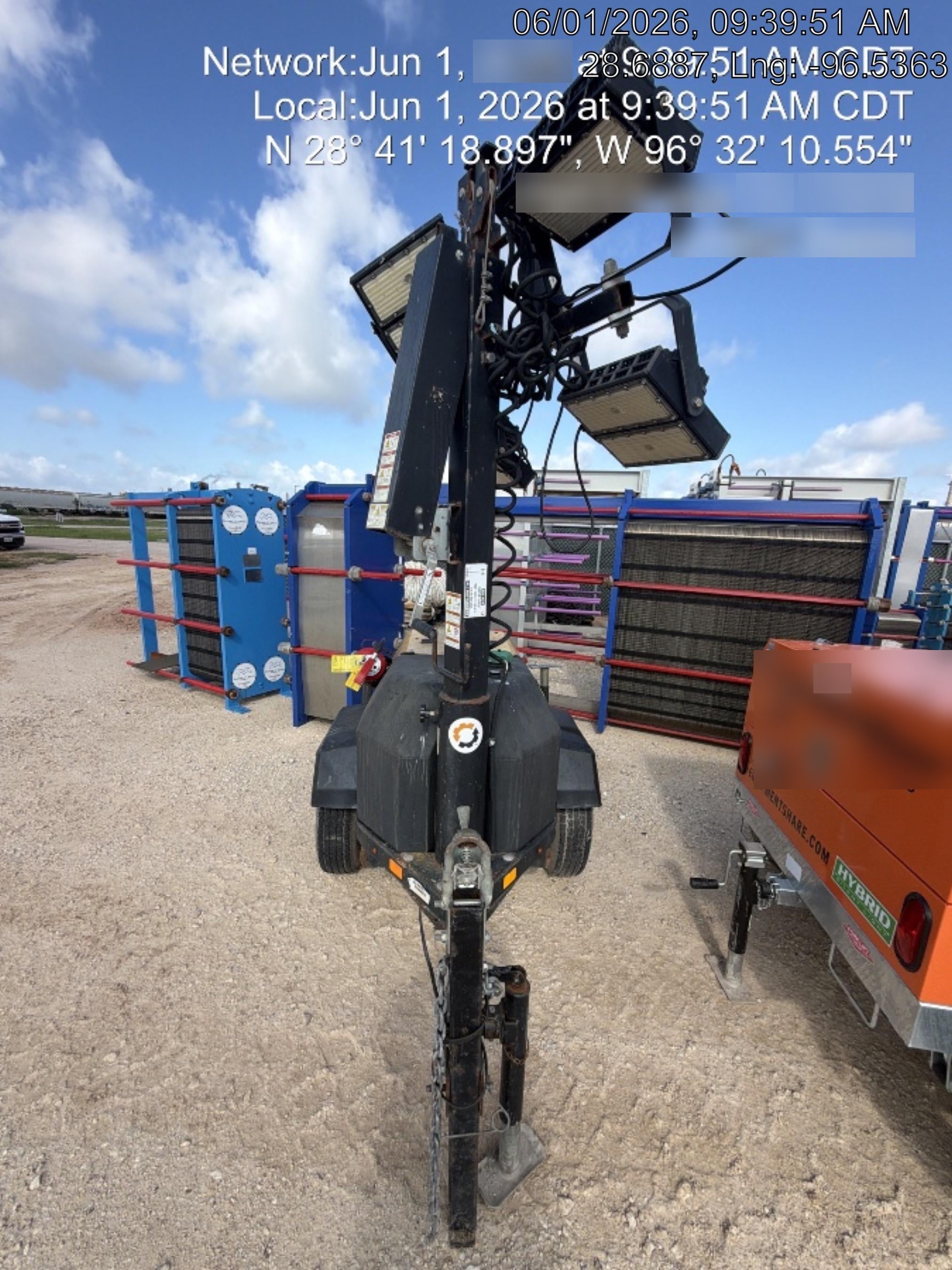 2022 Allmand NLV3GR (4) LED Light Fixture 350W, 23' Vertical Mast, 3kW Prime, Towable, Deep Sea L401, Leveling Jacks, Yanmar T4F 5.8hp