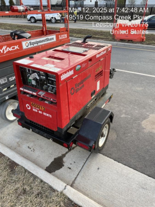 2024 Shindaiwa DGW400MDL Kubota D902 Engine, 23 HP, Dual Op Welder, Wire, Arc, Droop Stick, Tig, and CC Stick Functionality, Simulphase, 3 Phase and 1 Phase Gen Output, Single Axle NB Trlr, Slr Trckl Chrg 12V 12W, Fire Ext