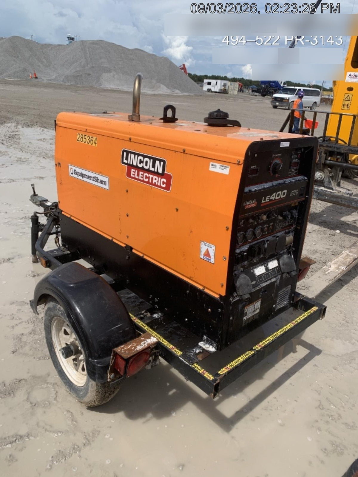 2022 Lincoln Electric LE400 Kubota V1505, Trlr, Cable Rack, Light Kit, ES Decals, T3
